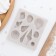 Mold "shells", silicone, 7.7 × 7 × 1.5 cm, color mix