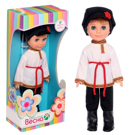 Doll "Boy in a Russian suit", 30 cm