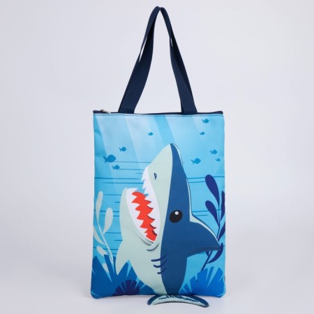 Children's choper bag with dopics "Shark" on lightning, 32*23cm-4