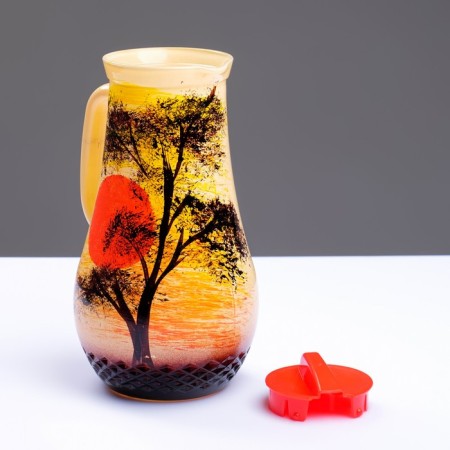 Set for juice "Sunset" art painting, 6 glasses 1250/200 ml-3