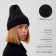 Women's hat minku with lapel, size 54-56, black color