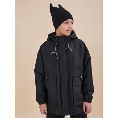 Windbreaker for boys, height 128 cm, black color