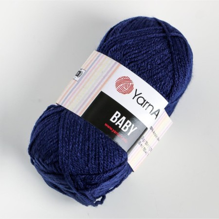 Baby yarn 100% acrylic 150m/50g (583 dark blue)-1
