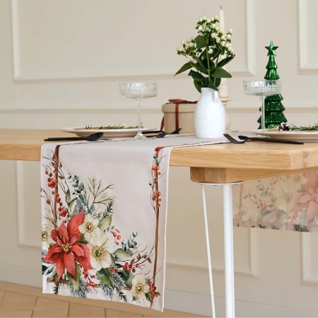 The path to the Ethel Poinsiatia table 40x147 +/- 5 cm, 100% HL, sarzha 190 gr/m2-1