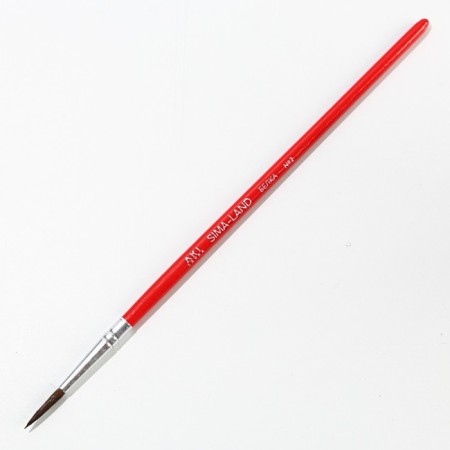 Brush for drawing from hair protein Round No. 2 short handle-1