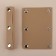 Linings on a handle for a bag, on buttons, 13 × 9 cm, 2 pcs, beige color