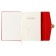Organizer on the rings A6+, 80 sheets, leatherette, with a valve, a line, with a handle, in a gift box, red