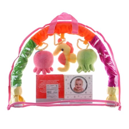 Soft game is soft on the crib, stroller "Octopuses", 25-84 cm, rattles, 3 toys mix, crush me-9