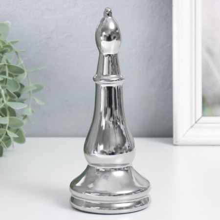 Souvenir Ceramics "Chess Figure. Elephant" silver 20x8x8 cm