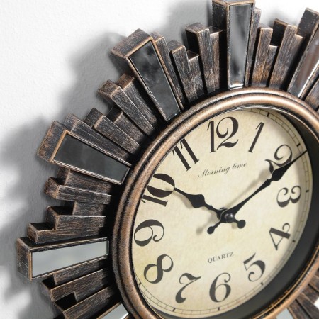 Wall clock, series: interior, "rays of the sun", d-30 cm, brown-2