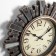 Wall clock, series: interior, "rays of the sun", d-30 cm, brown