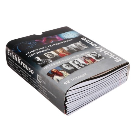 A set of subject notebooks 36 sheets, 12 pieces, Erichkrause "Timeline", coated cardboard, Blok OFSET 100%, information block-17