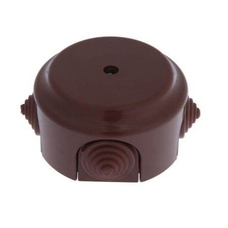 BYLLECTRICA distribution box Retro KM-449, 95x95x45 mm, IP20, Rev. mouth., brown