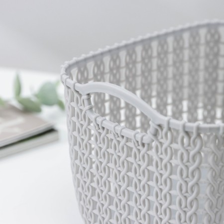 Storage basket with handles "Weaving", plastic, 17 × 12.5 × 10.5 cm, color mix-1