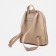 A backpack with a zipper, 2 outer pockets, beige color