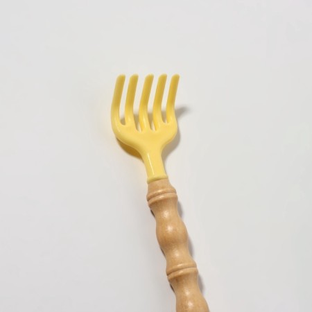 Massage - Chesalka, universal, wooden, 44.5 × 4.2 × 2.5 cm, beige color-3