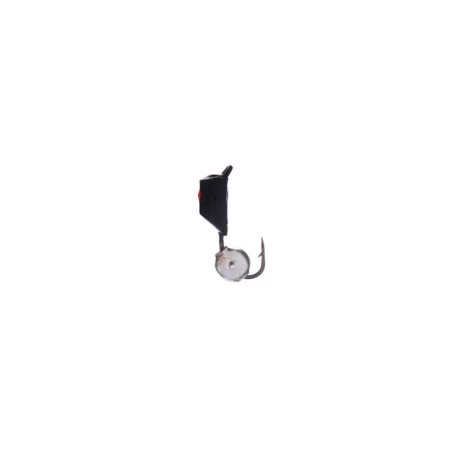 Mormyshka column black, red eye + ball silver, weight 0.95 g-1