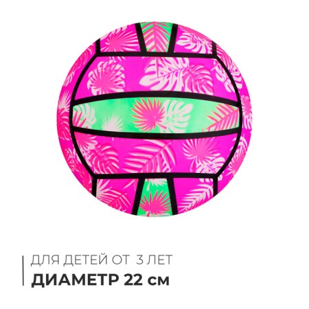 Children's ball "Volleyball", D = 22 cm, 60 g