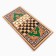 Wooden backgammon large, board game "Green Pattern", 60 x 60 cm, with checkers