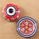 Maslenka Rishtan ceramics "Patterns", 13 cm, red