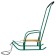 Sled "breeze 7", green color