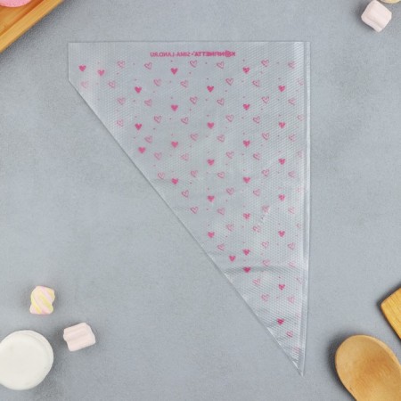 Confectionery bags "Hearts", (L) 38 x 24 cm, 50 pcs-1