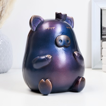 Pigger "Pig with Crown" Blue Cosmos, 17cm