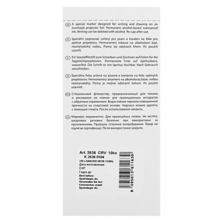 Centropen 2636 marker for OHP, permanent, 0.6 mm, red-2