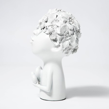 Figure Polystone "Love" Color White 12 x 6.5 x 22 cm-1