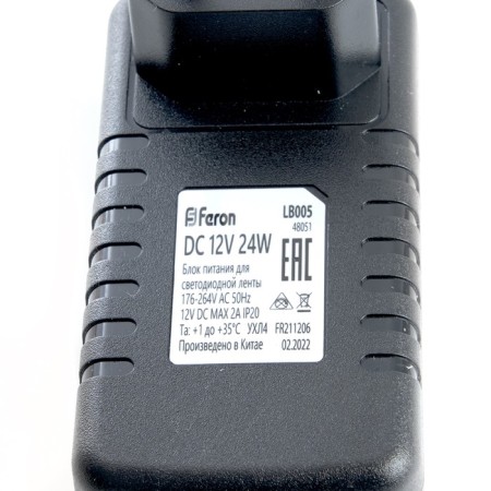 Electronic transformer for 12 W LED tape, Feron, LB005, 2A, 24 W-4