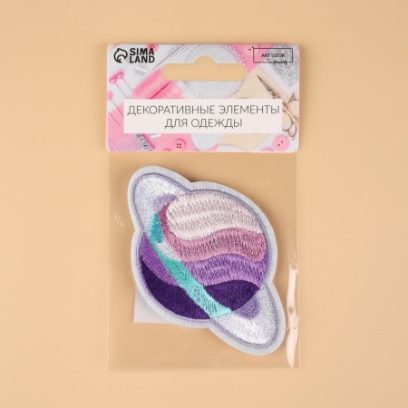 Application "Planet", on Velcro, with an adhesive base, 7.5 × 5 cm-5