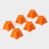 A set of silicone forms for baking the share "Rib. Star", 7 × 7 × 3.5 cm, 6 pcs, color orange