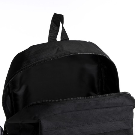 School backpack on lightning from textiles, 5 pockets, black color-5