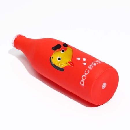 Игрушка пищащая "Dog BEER" для собак, 19 х 5,2 см, красная-1