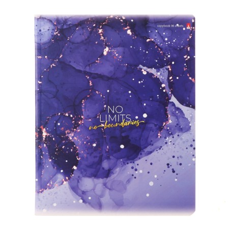 A notebook of 96 sheets in the cage "marble", the cover coated cardboard, matte lamination, mix-4