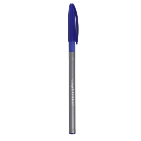 Ballic handle Cello Office Grip, node 0.7 mm, rubber emphasis, blue ink, Gray body.-3