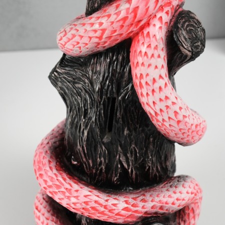 New Year's piggy bank "Snake on the stump" 33 x14 x 15 cm.-4