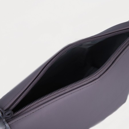 Cosmetic bag with a zipper, with a lining, the color is gray-2