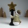 Souvenir Polystone Light "Goose in a sweater at a lamppost with a star" 12.5x9x20.3 cm