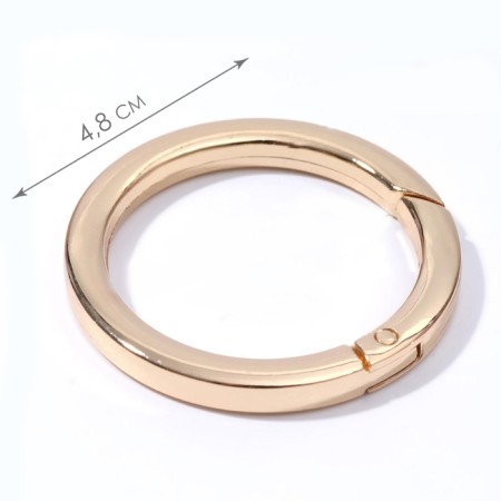 Carabin ring is flat, d = 38/48 mm, thickness - 5 mm, 5 pcs, gold color-1