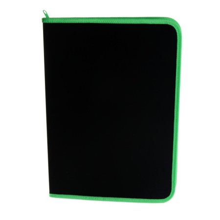 Plastic folder A4, 325 x 230 x 25 mm, lightning around, calligrata "office", PM-A4-11, 0.5 mm, color, texture "sand", black black/green-1