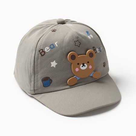 Baby Minaku cap "Bear", green color, size 48-50