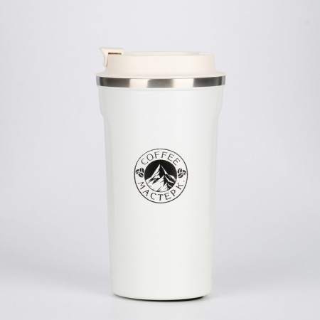 Thermal circle, 500 ml, Original "Master K. Coffee", retains heat 10 hours, white