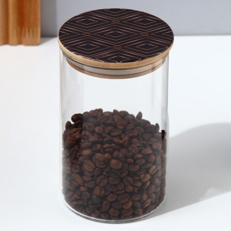Bank for storage "Geometry", 950 ml-1