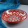Suditsa Rishtan ceramics "Flowers", 27 cm, red