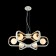 Avola chandelier, 6x40W G9, white color, gold