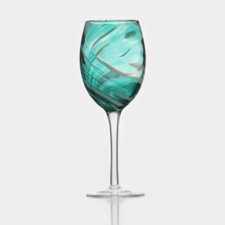 Emmerald glass glass, 350 ml, 8.5 × 22 cm, turquoise color