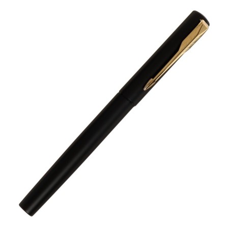 Gift feathers in the leatherette case, black body with gold-1