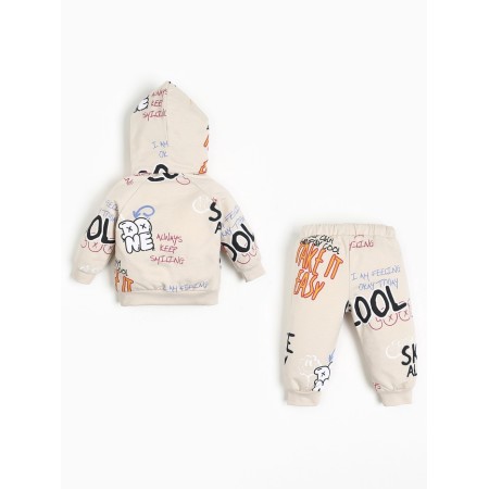 Set: Jumper with zippers and pants crumb I "Graffiti", height 74-80 cm-10
