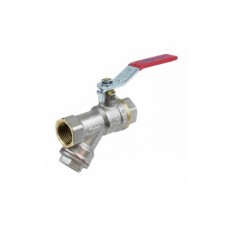 Кран шаровой Aquasfera 1014-01, 1/2", PN 40, с фильтром, полнопроходной, рычаг